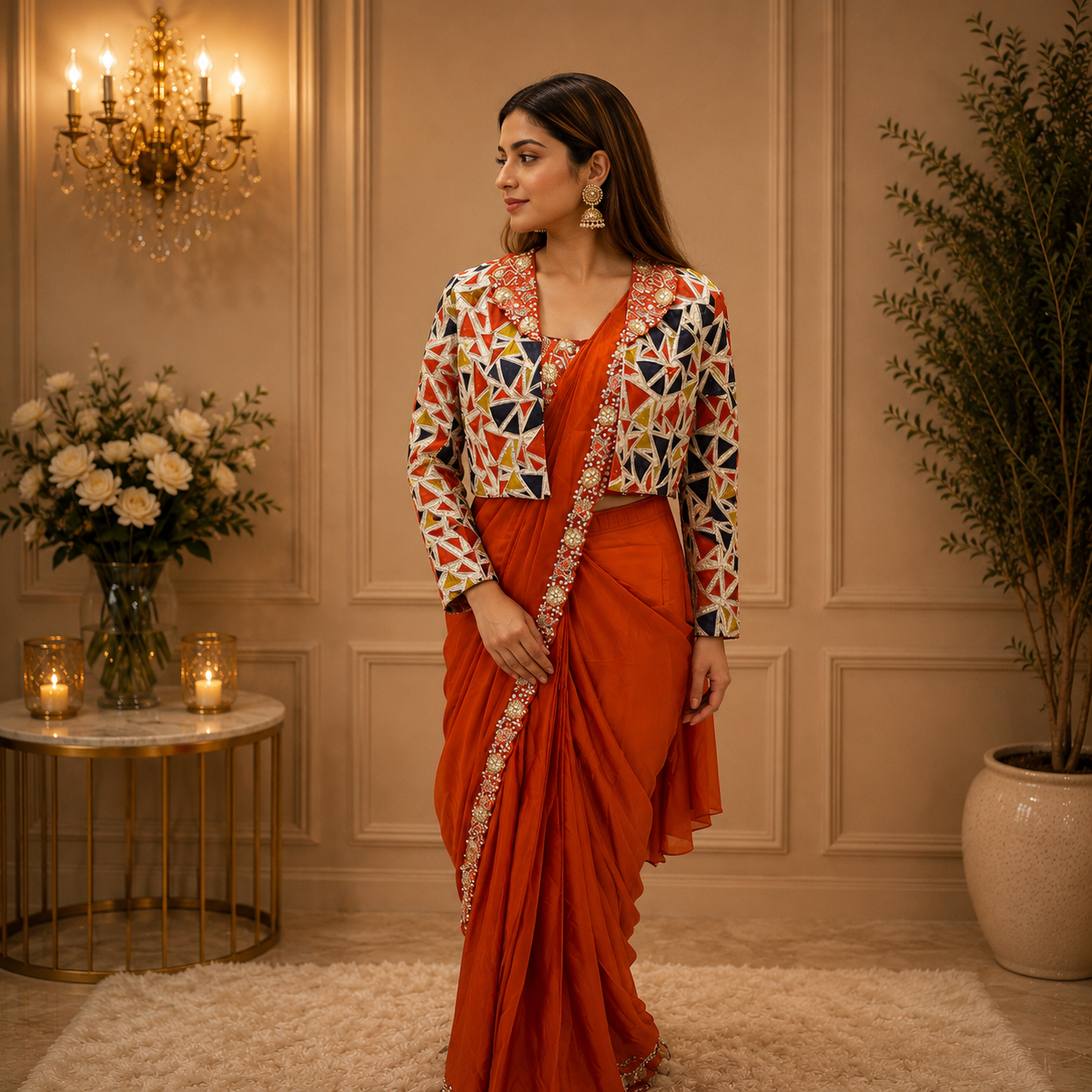 Amber Drape Saree Set