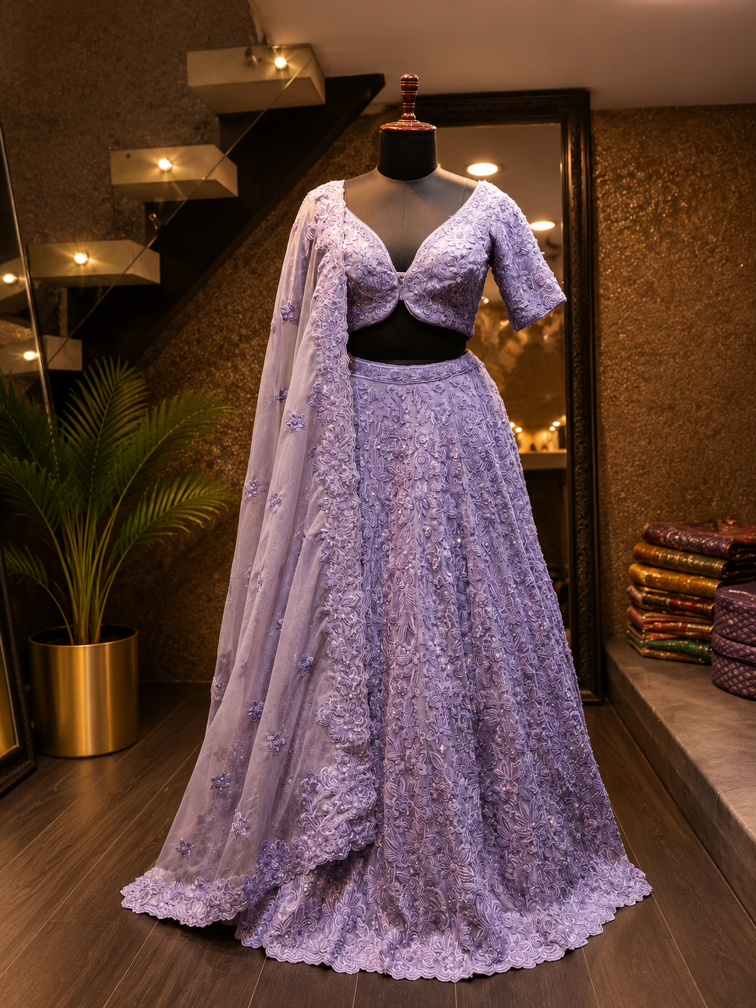 Lavender Bloom Lehenga