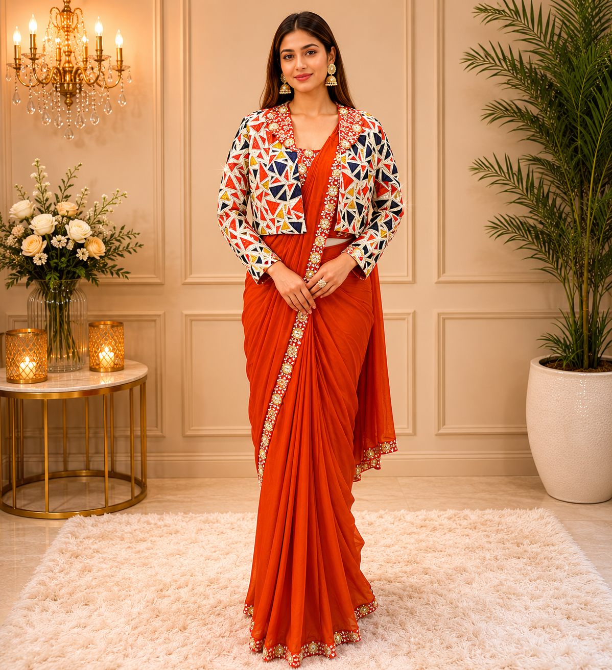 Amber Drape Saree Set