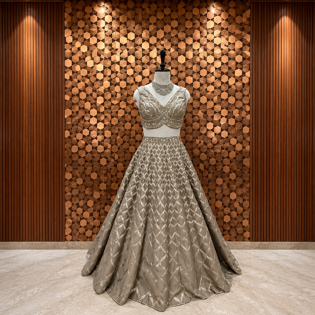 Antique Copper Lehenga