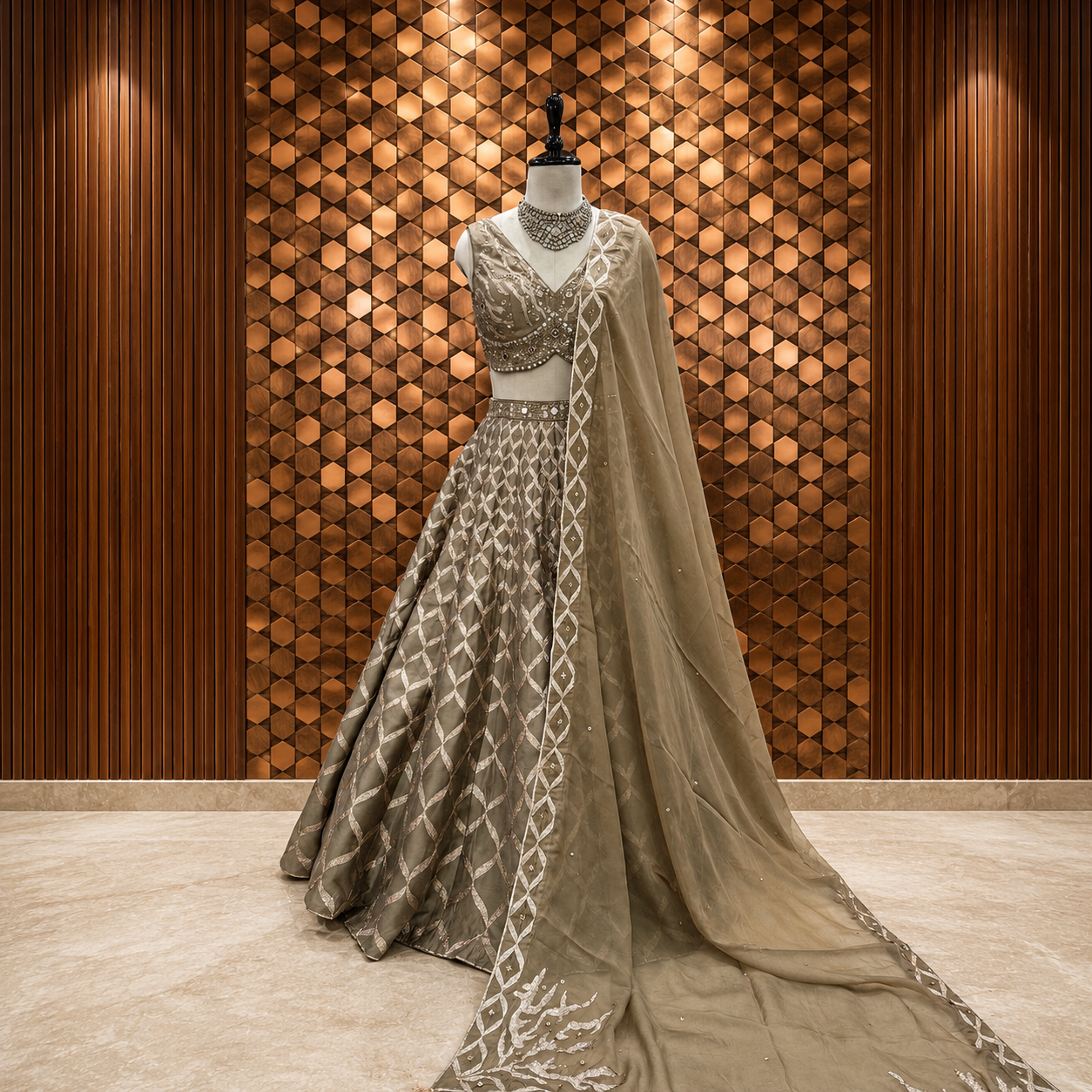 Antique Copper Lehenga