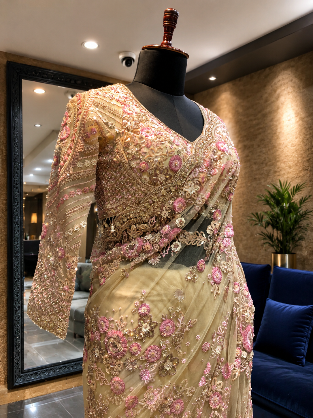 Blush Petal Symphony Saree