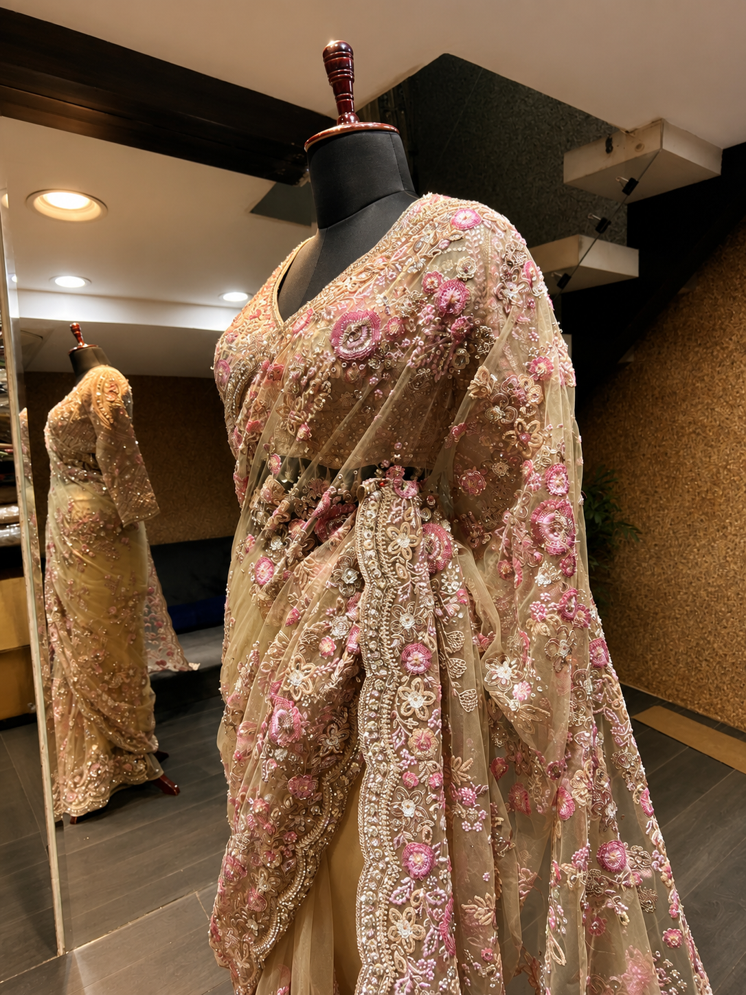 Blush Petal Symphony Saree