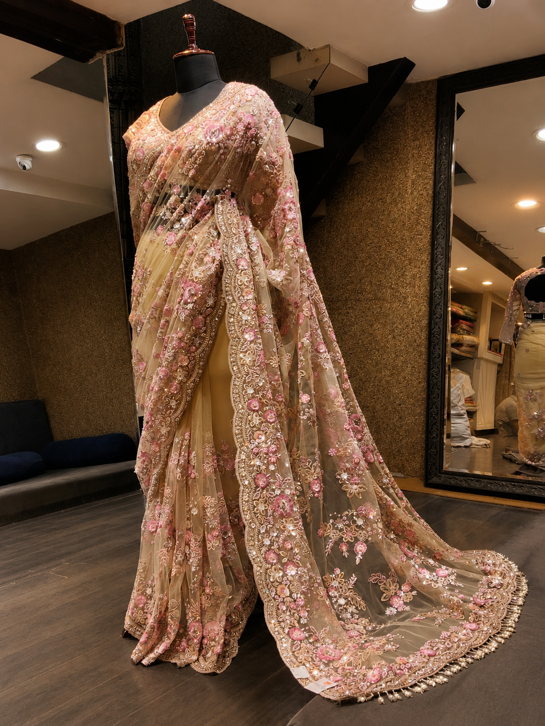 Blush Petal Symphony Saree