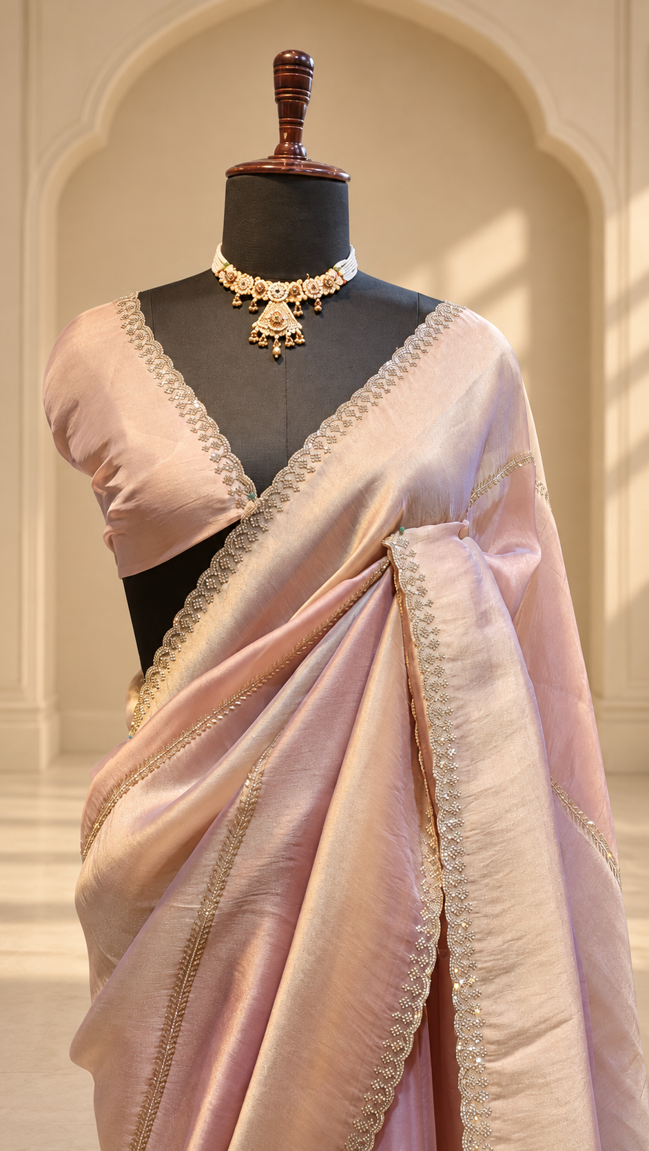 The Gulabi Noor Organza Silk Saree