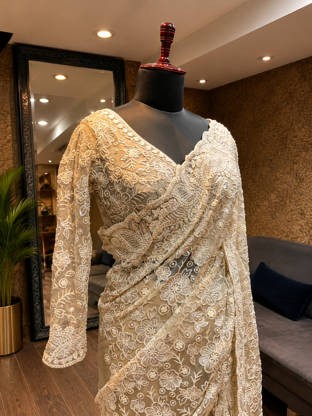 Ivory Royale Couture Saree