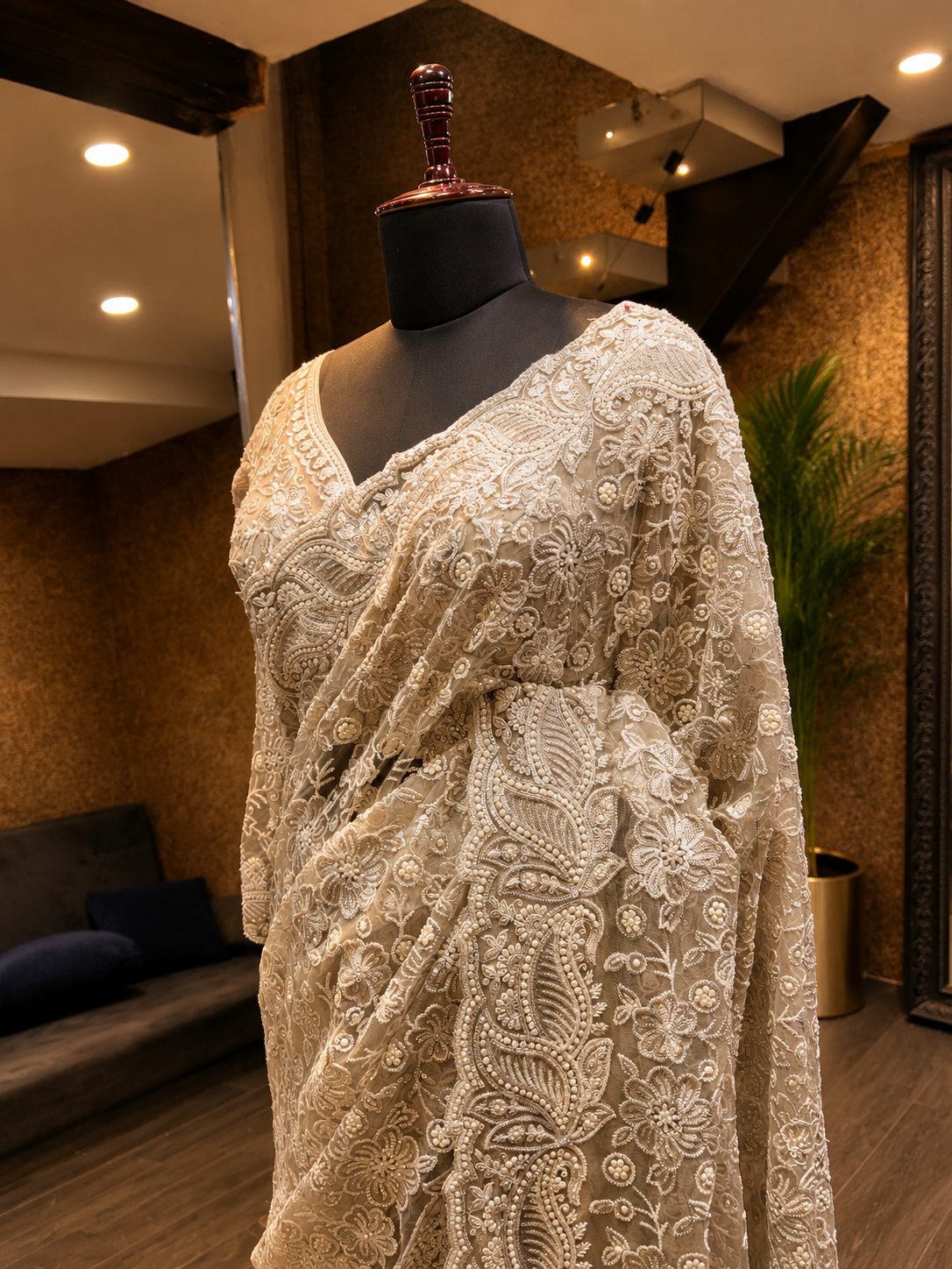 Ivory Royale Couture Saree