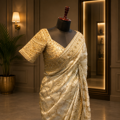 Ivory Royale Saree