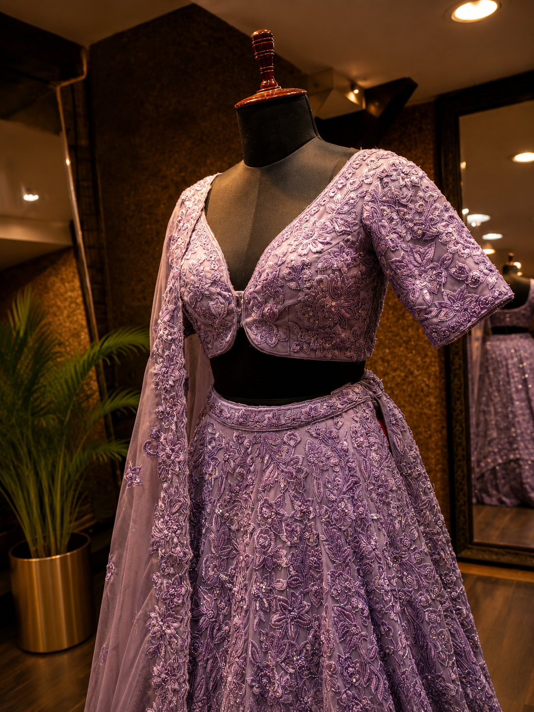Lavender Bloom Lehenga