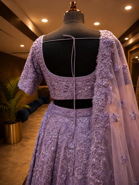Lavender Bloom Lehenga