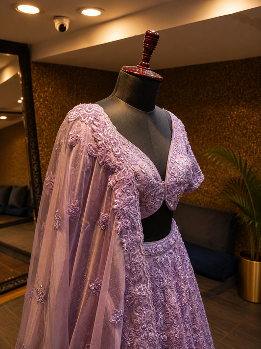 Lavender Bloom Lehenga