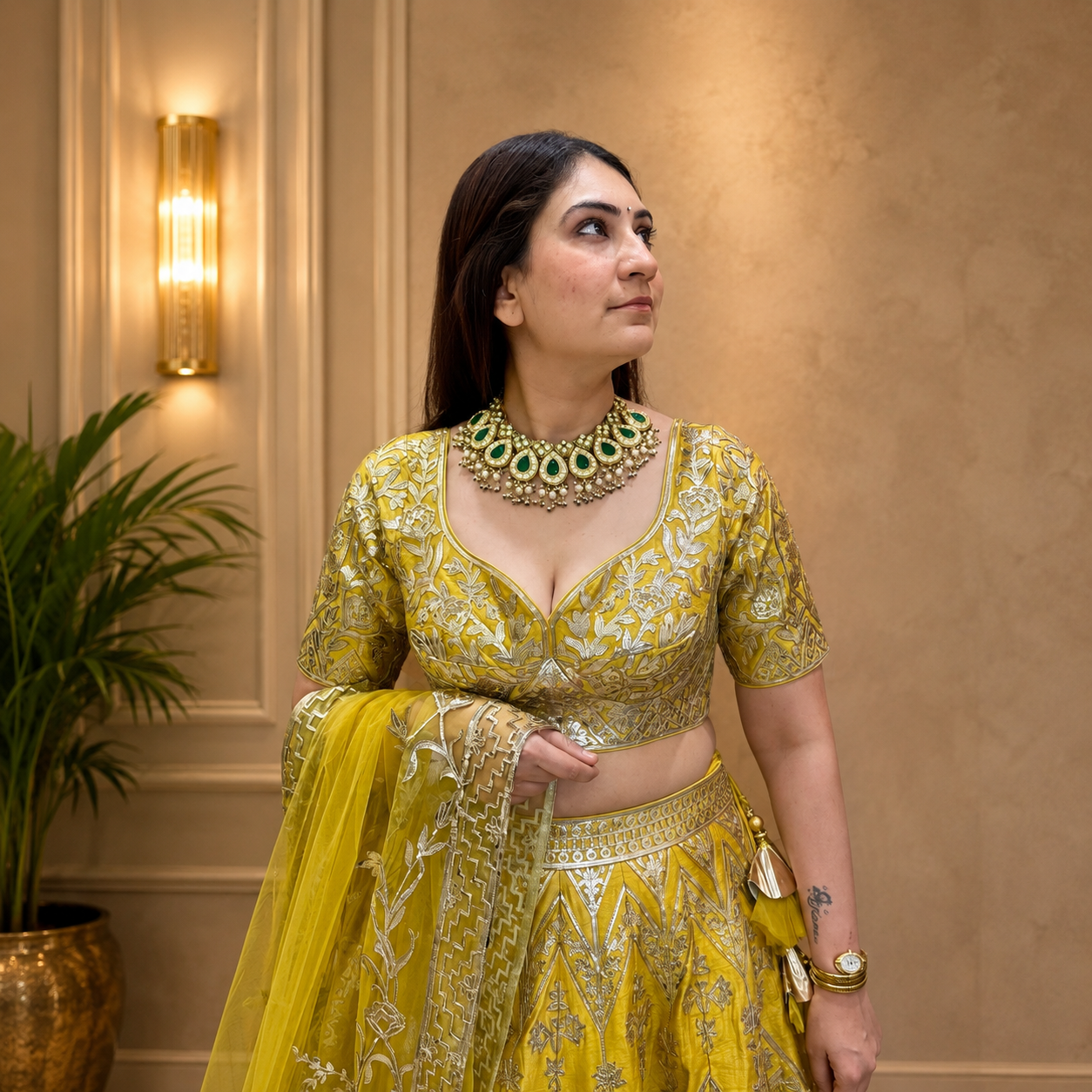 Mustard Majesty Lehenga