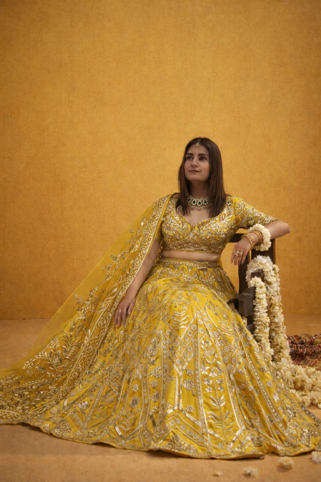Mustard Majesty Lehenga