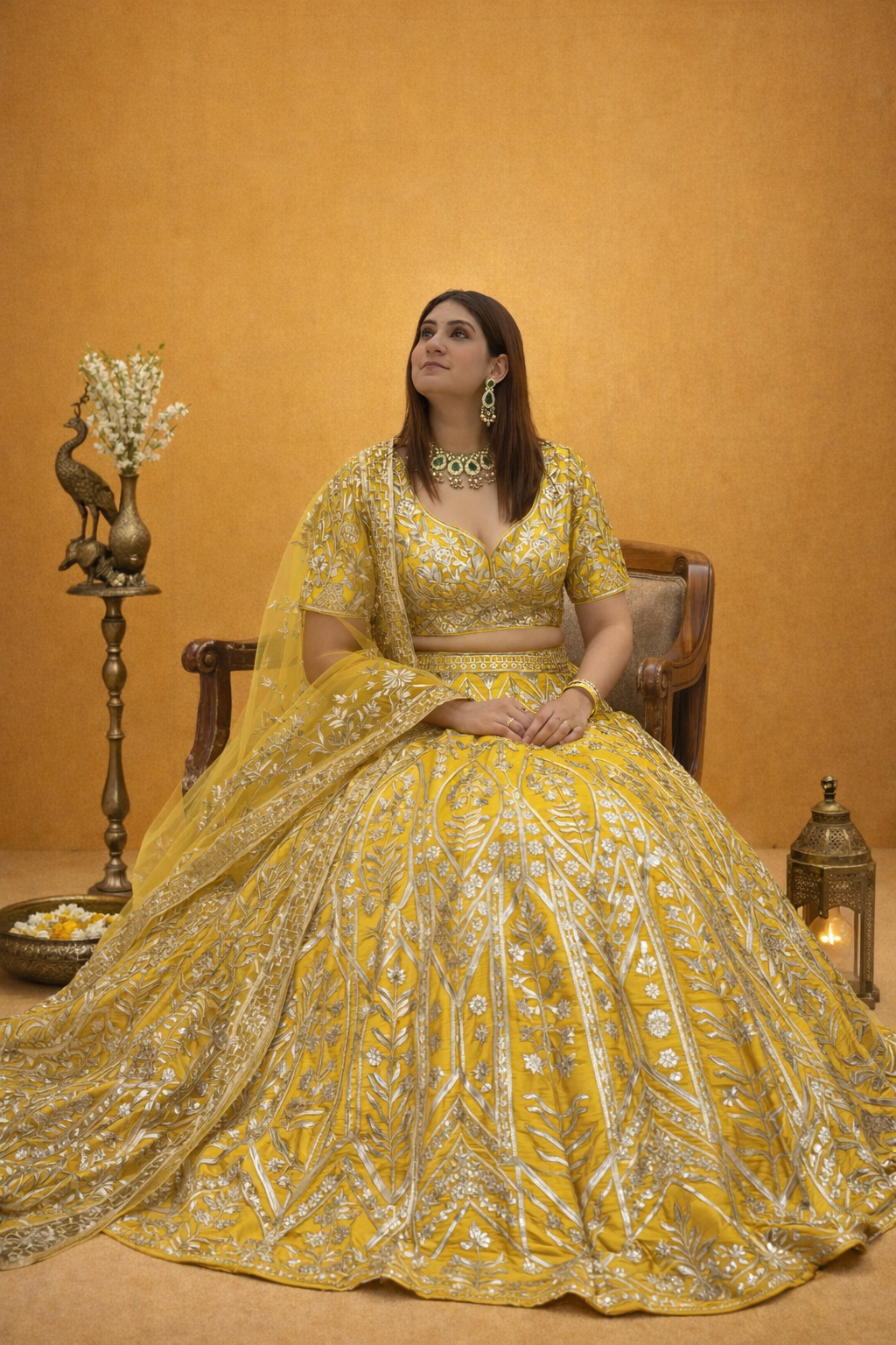 Mustard Majesty Lehenga