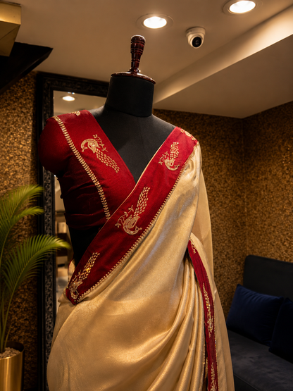 Royal Crimson Border Saree