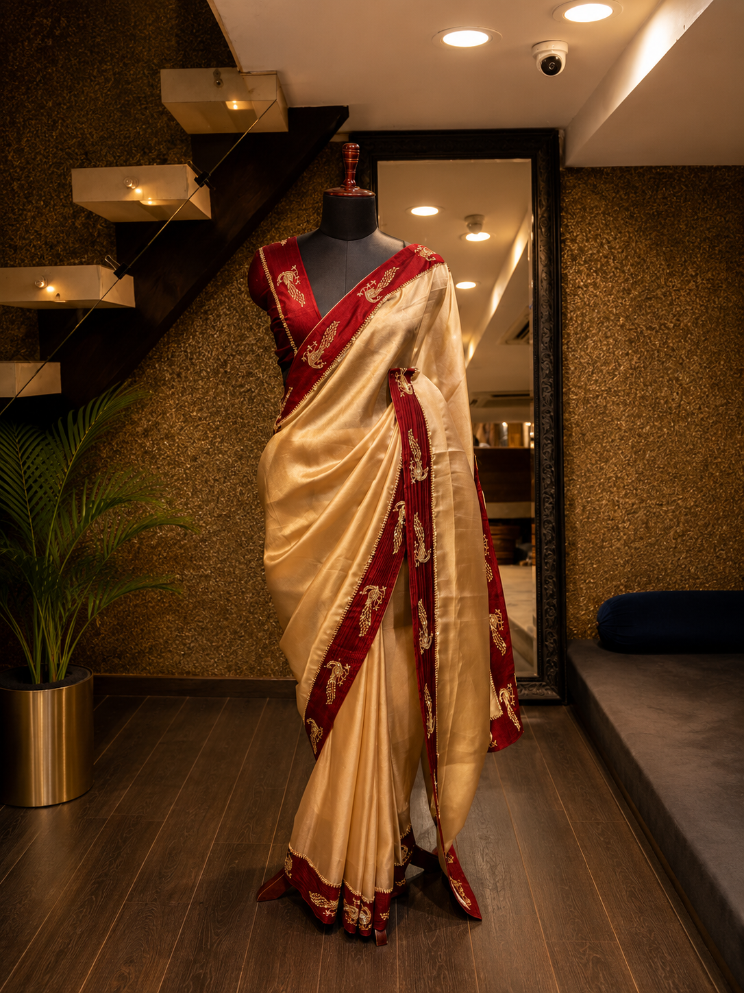 Royal Crimson Border Saree