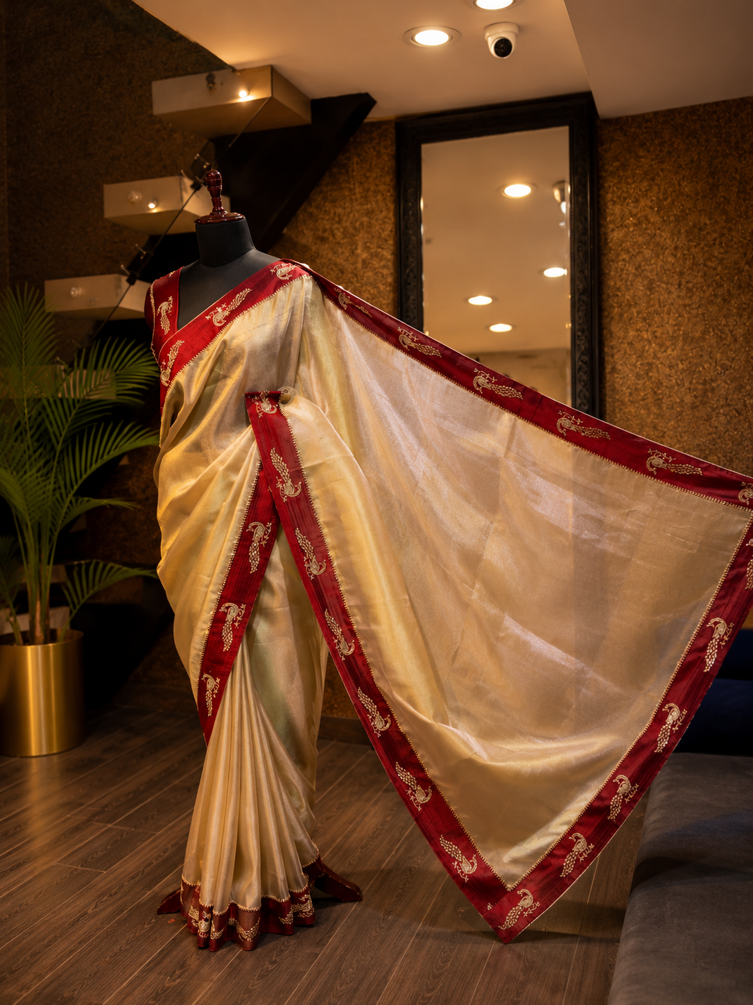Royal Crimson Border Saree