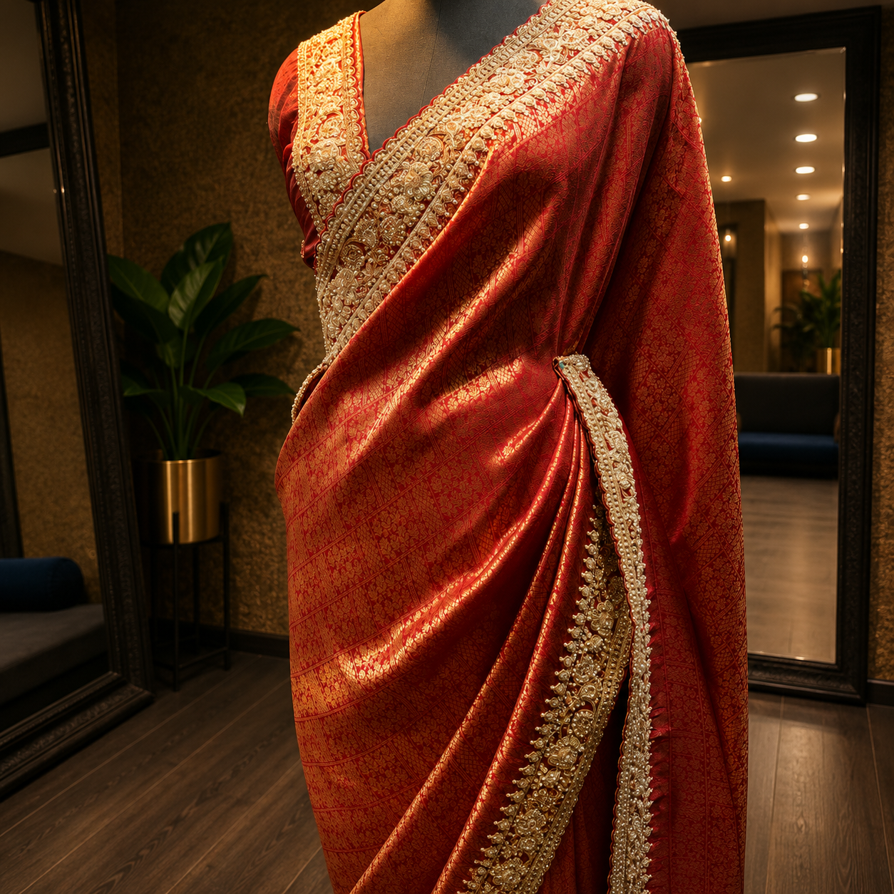 Royal Red Saree