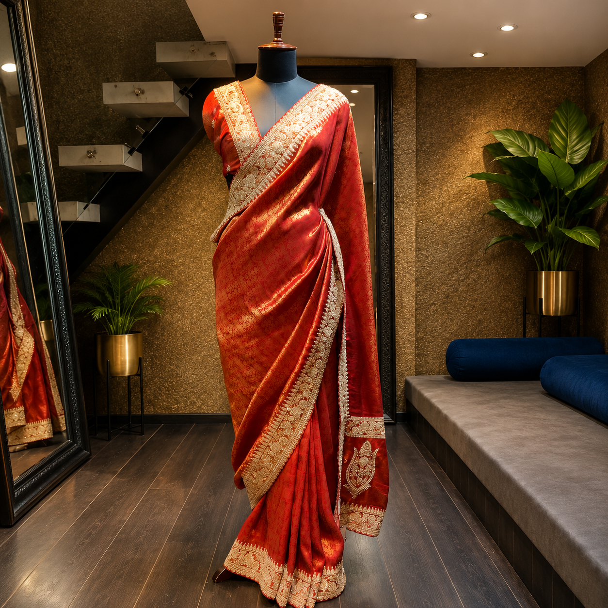 Royal Red Saree