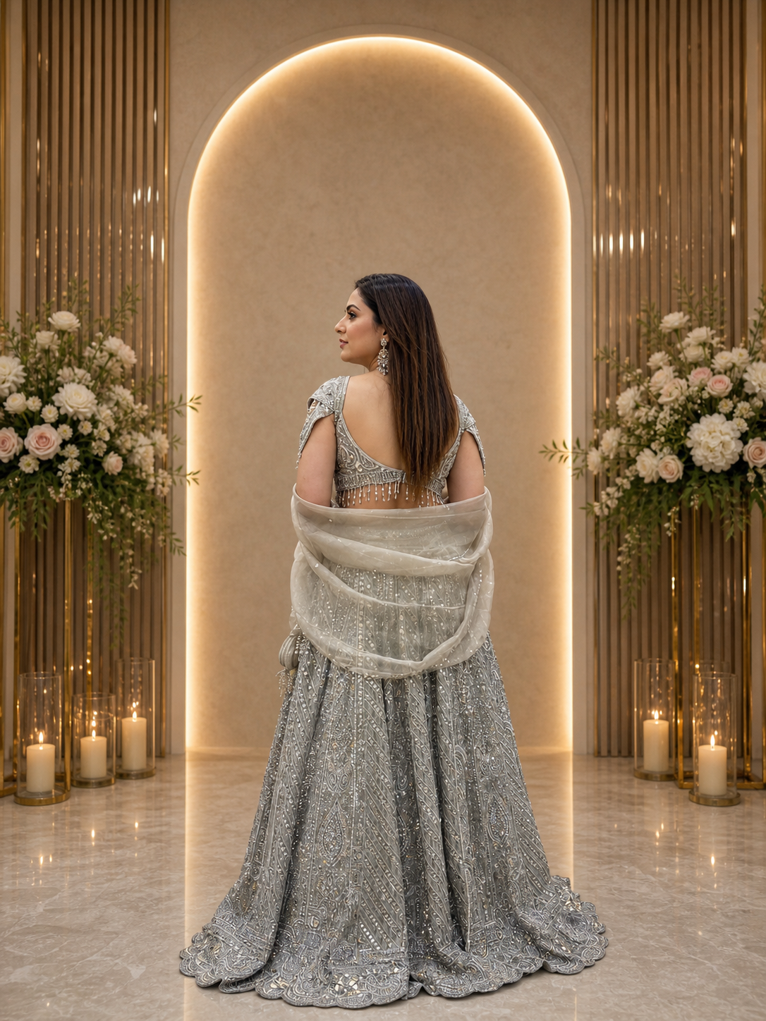 Silver Grace Lehenga