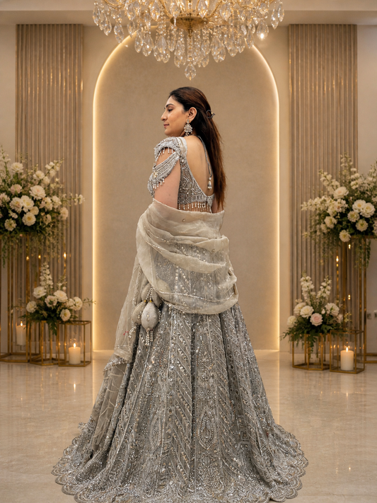 Silver Grace Lehenga
