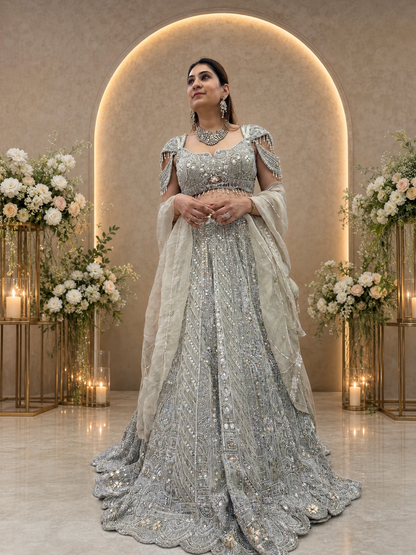 Silver Grace Lehenga
