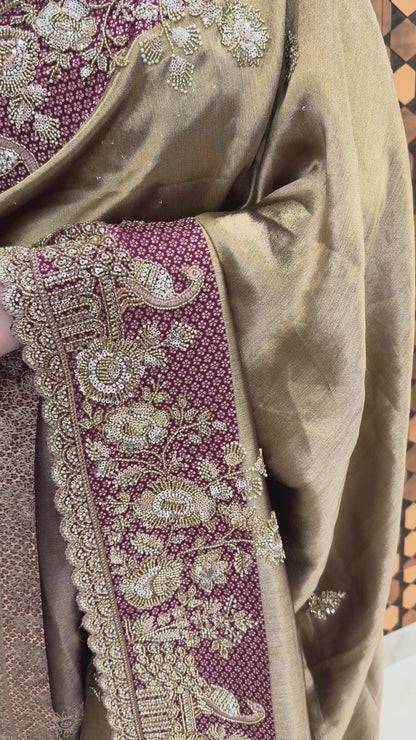 Golden Mocha Saree