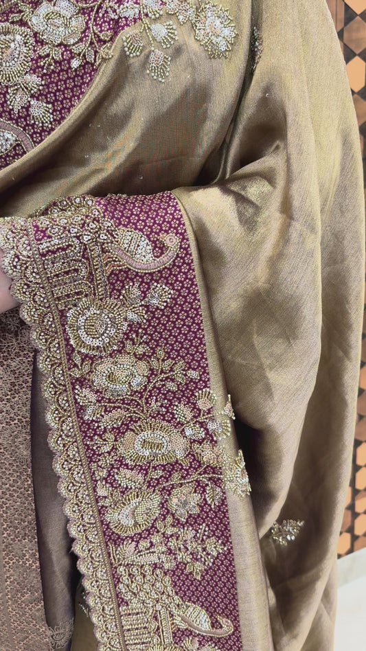 Golden Mocha Saree